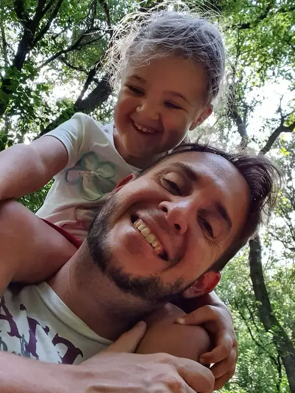 Carlos junto a su hija Lucía Carlos junto a su hija Lucía