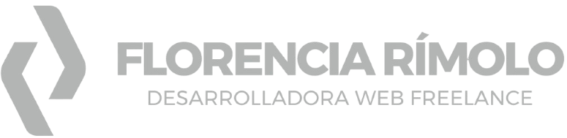 Logo Florencia Rímolo, desarrolladora web freelance